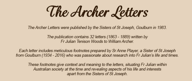 The Archer Letters Letter Twenty Three Sisters Of Saint Joseph